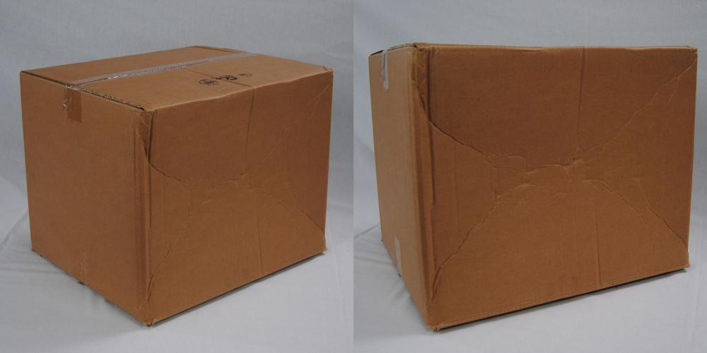The package was deformed due to an impact
