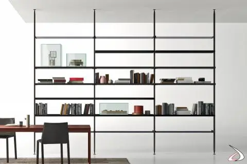 Libreria design bifacciale alta fino al soffitto Flavio