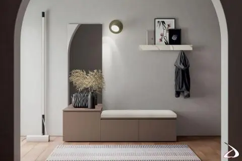 Modern entrance furniture with bench and drawers Comma | TopArredi