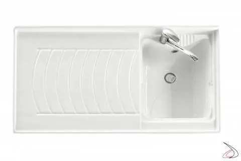 Siphon convertible pour évier ou lavabo, blanc
