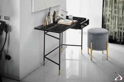 Vanity Maquillage Coiffeuse Chaise de table en bois avec tiroir