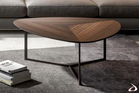 Tavolini ovali con Piano in Legno MDF Facili da Pulire e Resistenti tavolini da Salotto Moderni e minimalisti con Gambe in Metallo 