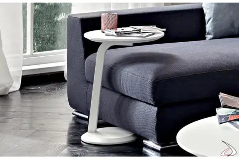 Tavolino alto Gioia moderno rotondo da lato divano