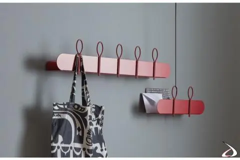Wall-mounted design coat rack with Balloon shelf