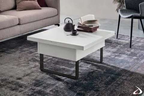 Table basse carrée transformable en table Vision