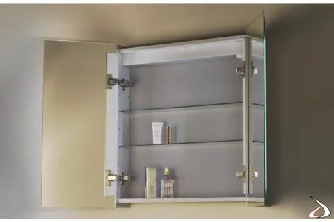 Specchio contenitore di design Zenit con luci led