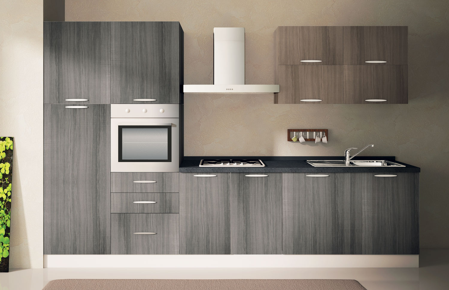 Cucina con colonne forno-frigo Jennifer | TopArredi