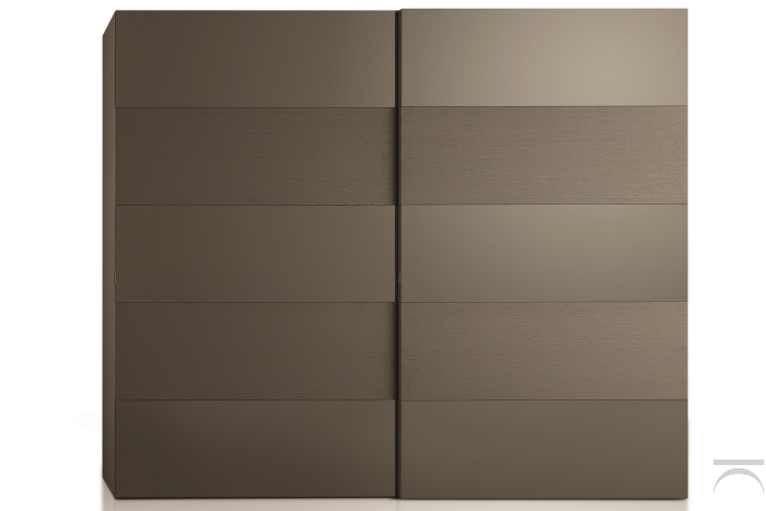 Modular wardrobe with 2 sliding doors