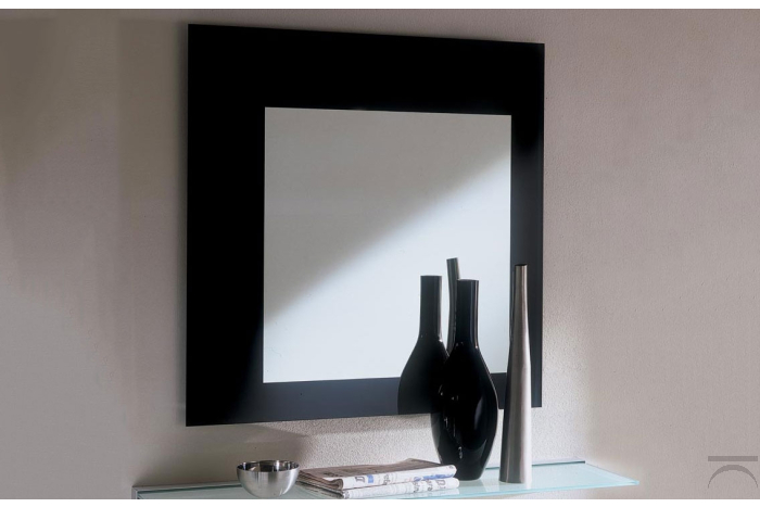 Specchio quadrato moderno con cornice nera