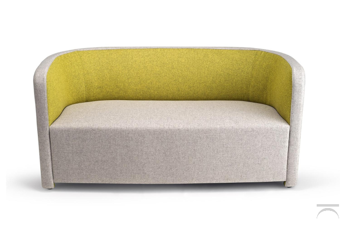 Divano sala aspetto di design imbottito bicolore rivestito in tessuto ignifugo