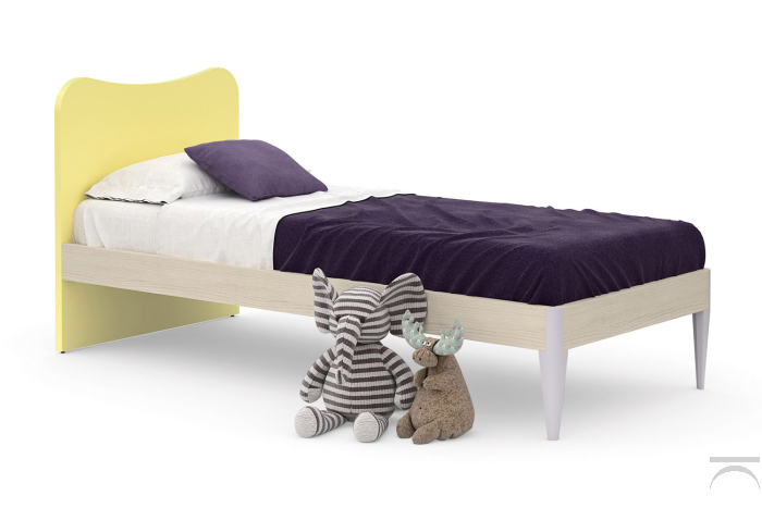 Lettino moderno per bambini in legno colorato