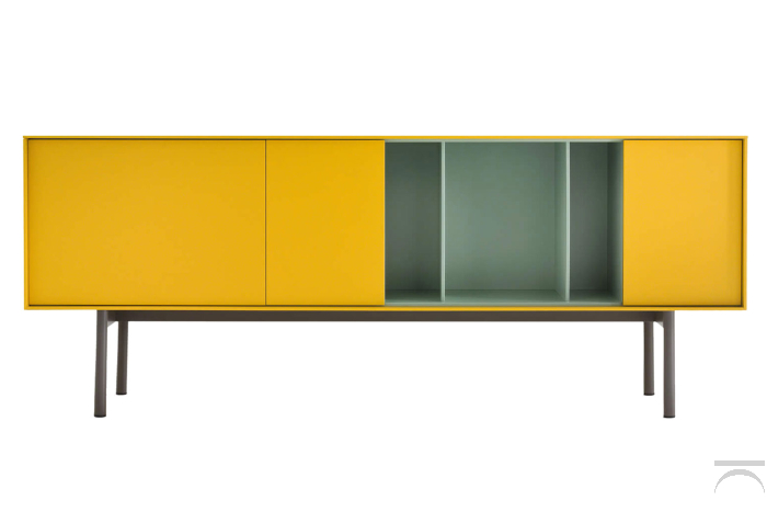 Madia bassa colorata da soggiorno contemporaneo