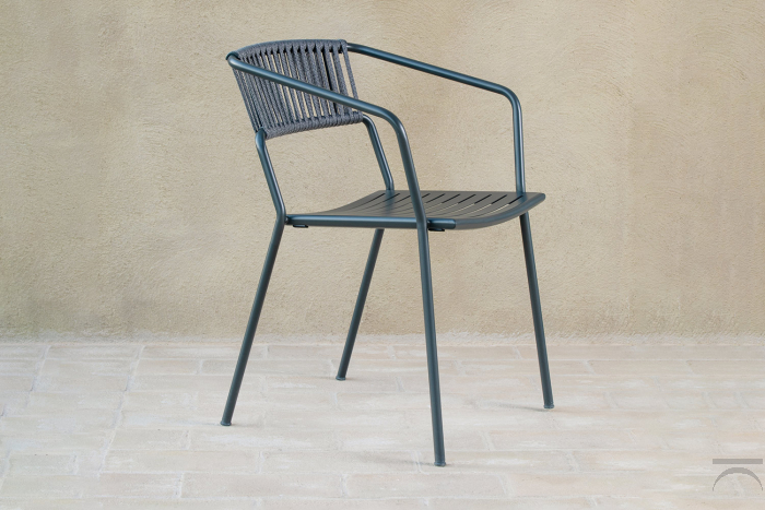 sedia slot Rope con schienale in corda