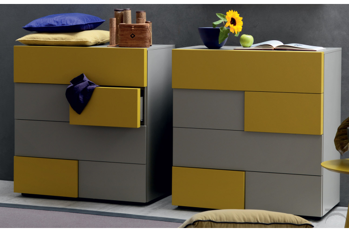 Settimini design colorati 6 cassetti per camera da letto