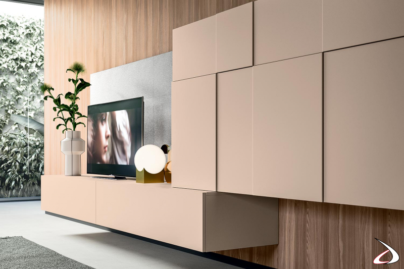 Meuble de salon au design moderne avec meuble à tiroirs pour support TV