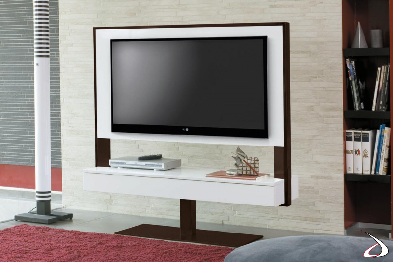 Porta tv moderno free standing girevole a 360° per tv fino a 55 pollici