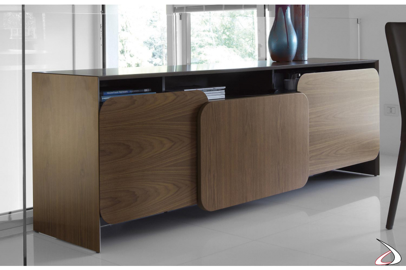 Design wooden sideboard with doors and drawers