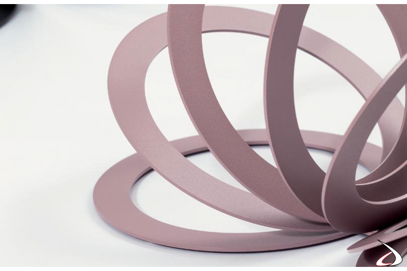 Porta riviste ad anelli di design in acciaio
