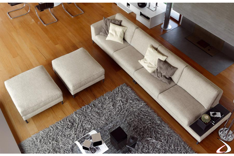 Sofa for the living room with shelf