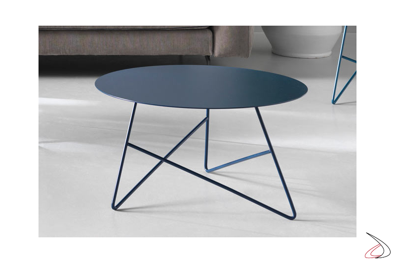 Ermione tavolino in metallo blu
