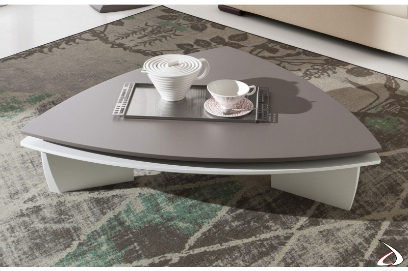 Design lounge table with swivel top