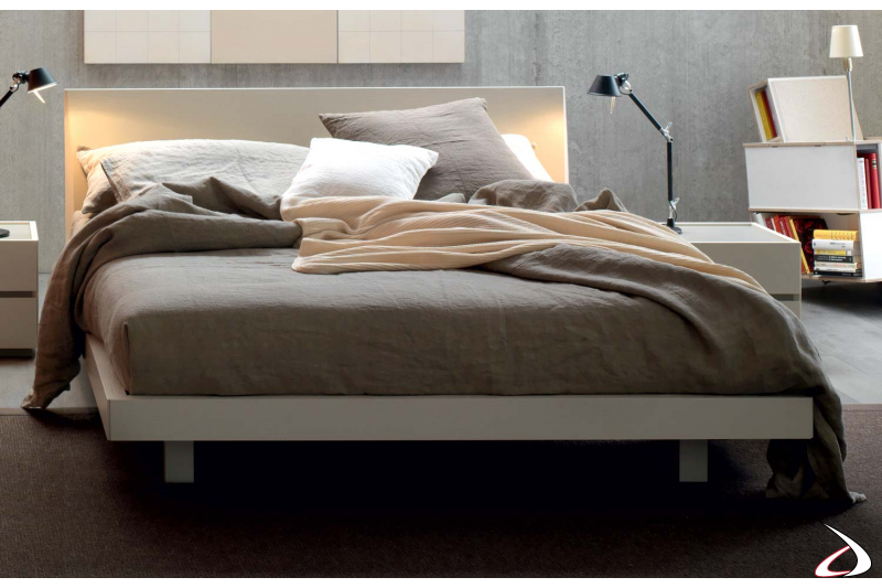 Contemporary wooden bed