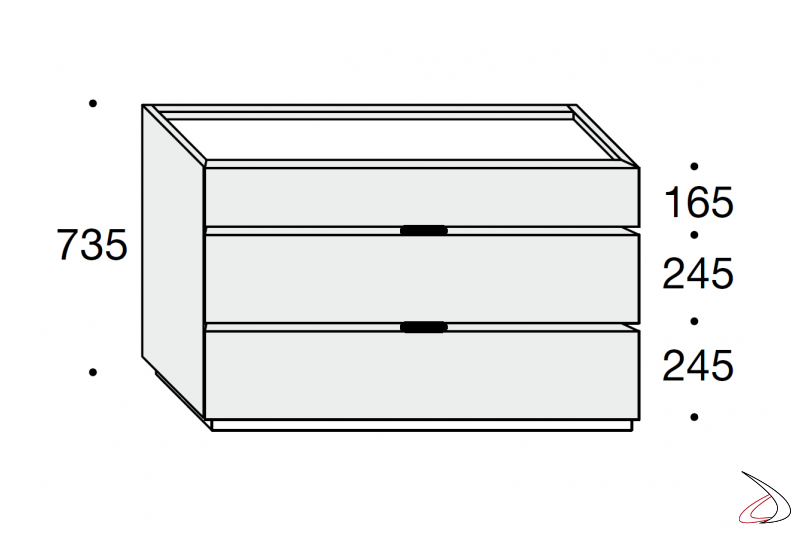 dresser with base and top loader