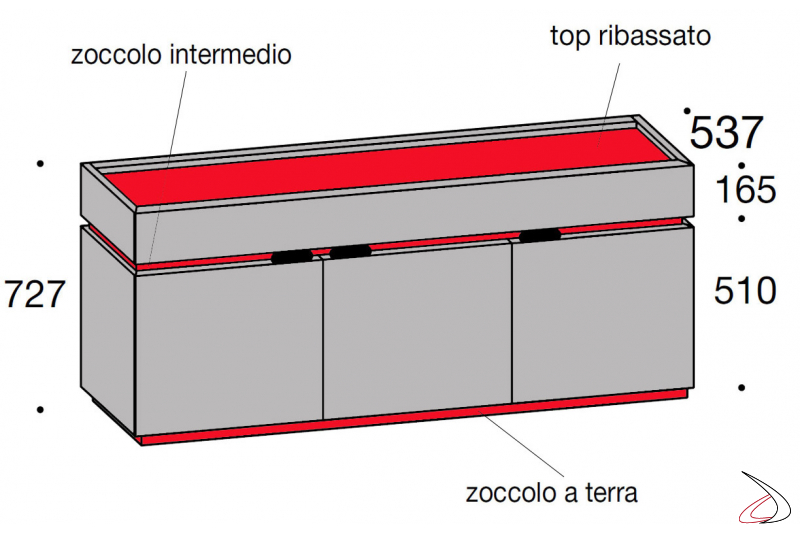 cupboard design sizes with three doors and a drawer
