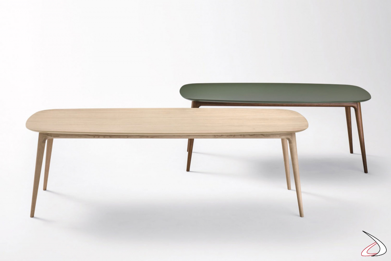 Tavoli design moderni in legno impiallacciato