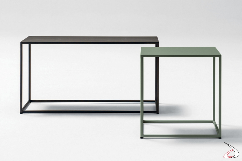 Tavolino moderno basso quadrato e rettangolare in laccato