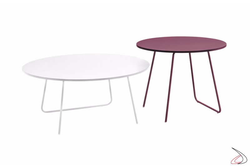 Tavolino basso di design circolare da soggiorno