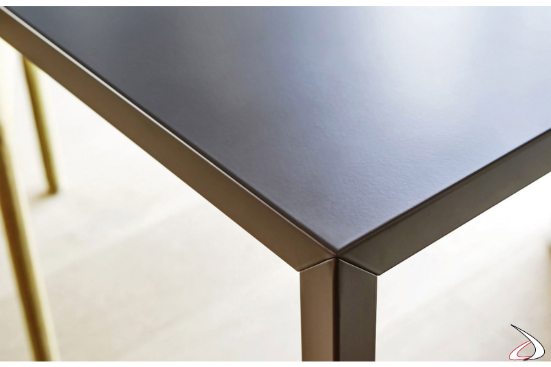Tavolo da soggiorno design rettangolare in metallo
