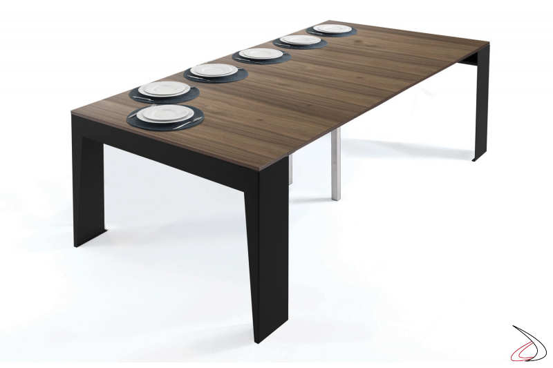 Tavolo consolle moderno in legno da soggiorno