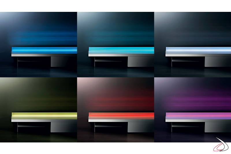 Pianale porta tv con illuminazione a led colorata con telecomano 