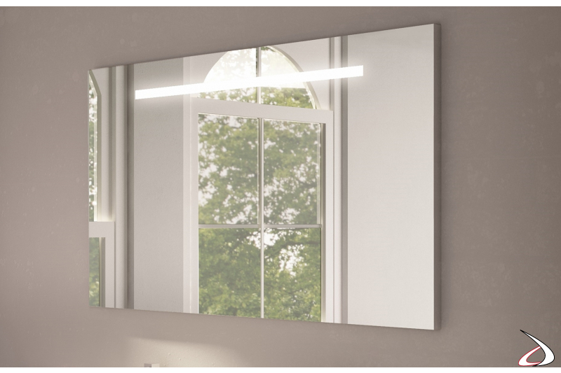 Specchio grande da bagno con luce led integrata personalizzabile nelle misure