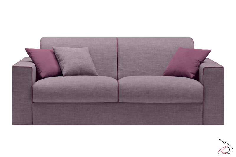 Sofa bed with large armrests