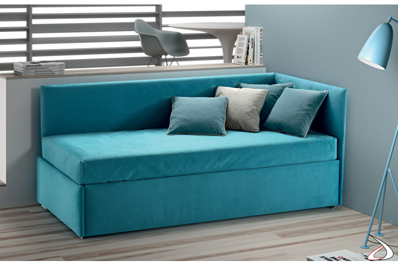 Contemporary upholstered sofa bed for children