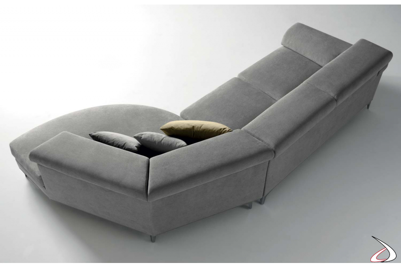 Divano di design con chaise lounge a goccia