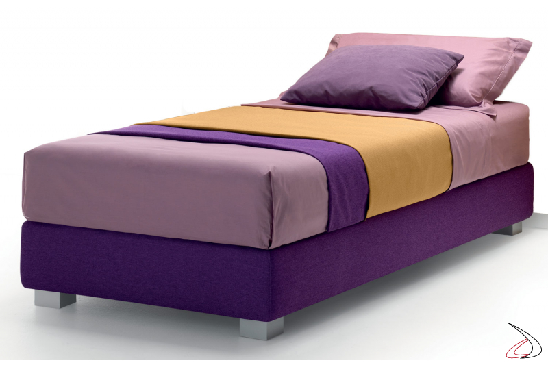 Sommier single upholstered bed for the bedroom