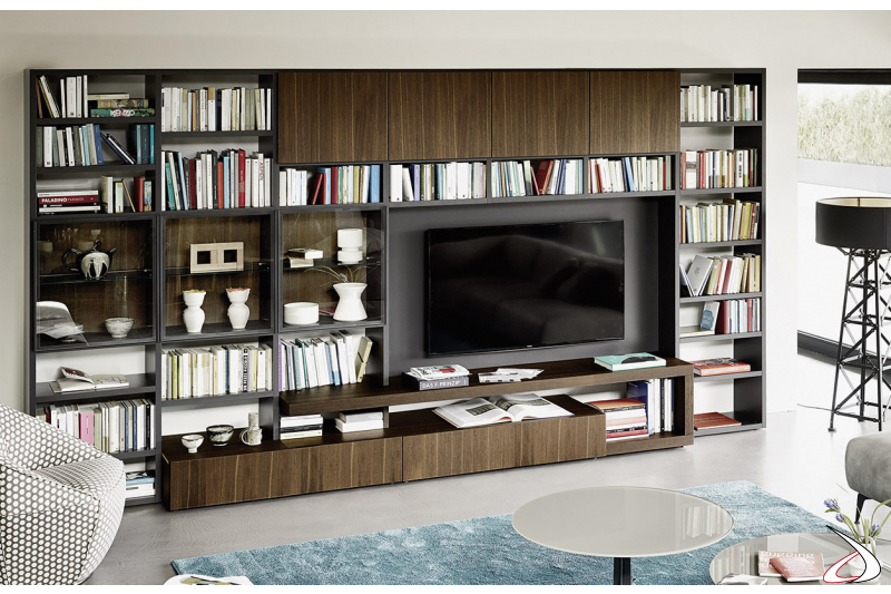 Modern bookcase for the living room