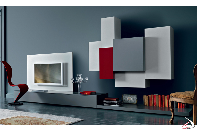 modern  Living room furniture with TV holder panel