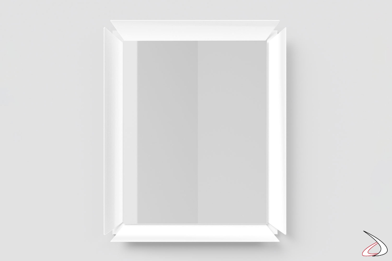 Specchio a parete bianco di design da ingresso Glam