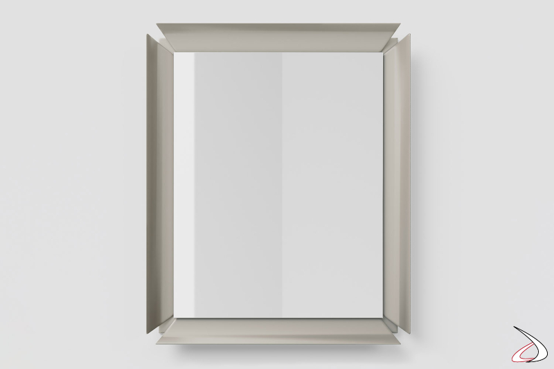 Specchio a parete grigio di design da ingresso Glam