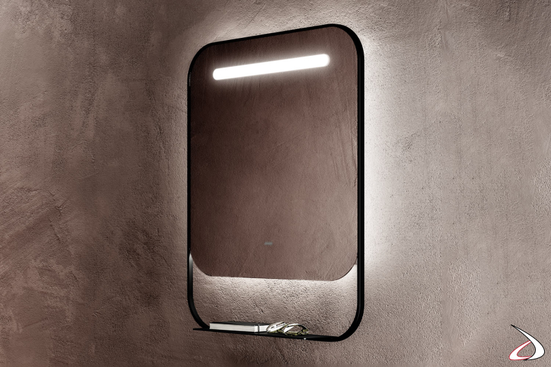 Specchio Pollux con luce ambientale e diretta