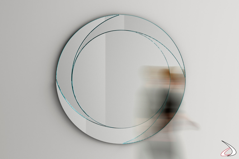 Specchio whirl con una conformazione circolare 