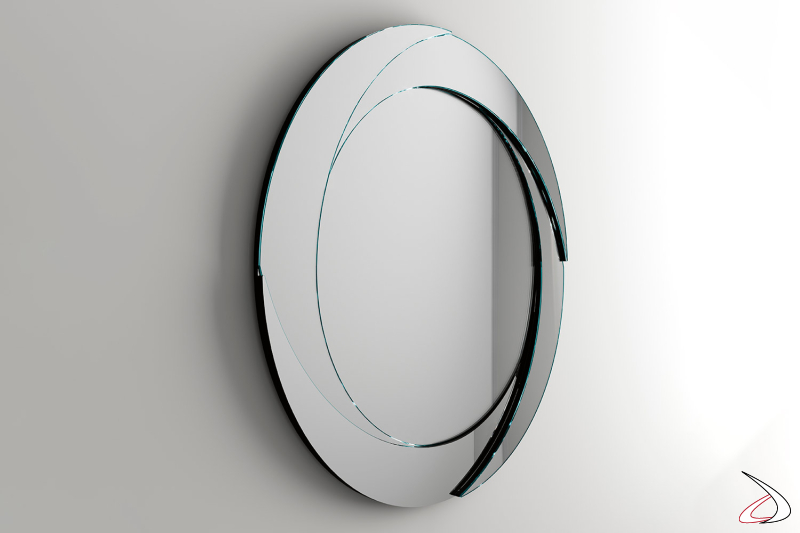Specchio whirl con una conformazione circolare e concentrica