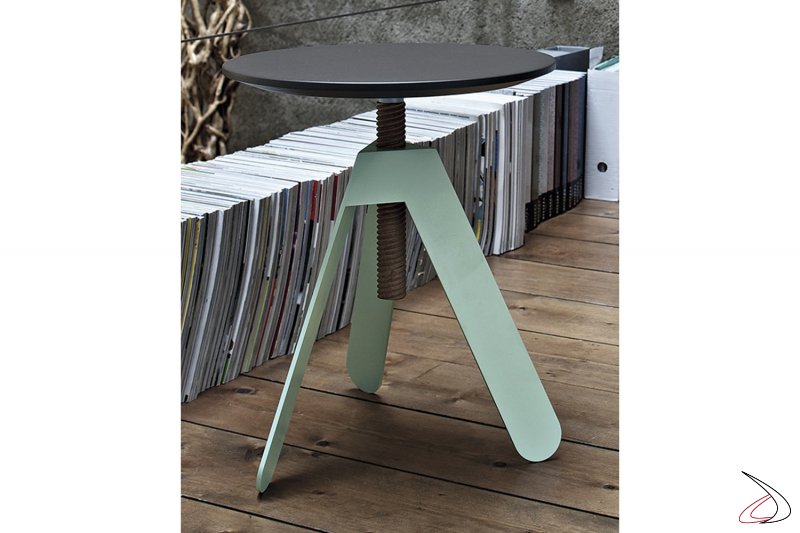 Tavolino da soggiorno di design bicolore regolabile in altezza
