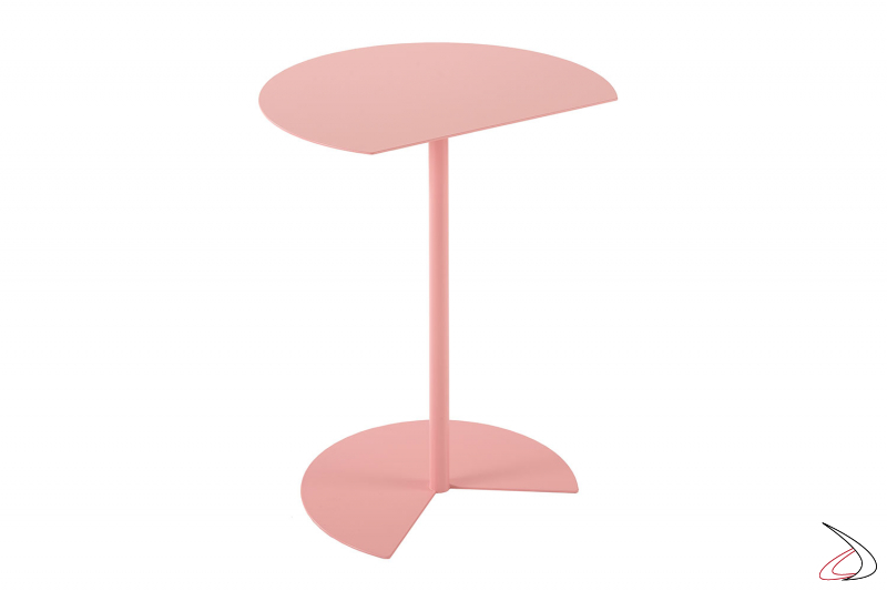 Tavolino contemporaneo color rosa quarzo 
