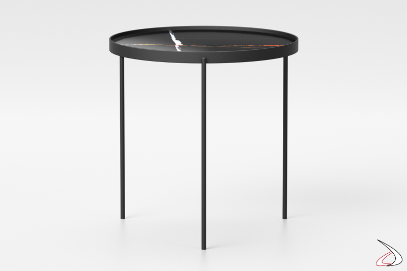 Tavolino Esprit in vetro sahara noir