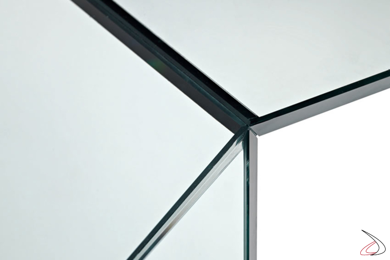 Consolle in vetro trasparente di design da ingresso